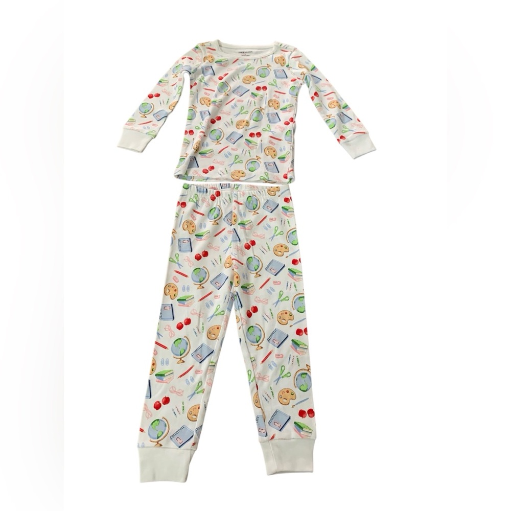 Janie and Jack GOOD NIGHT PAJAMAS IN SCHOOL SUPPLIES NWOT
